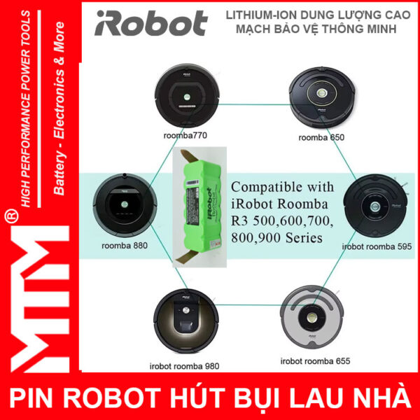 For Roomba Battery Vacuum Cleaner Battery For IRobot Roomba 500 600 700 800 900 595 620 650 780 Li Ion Batteries