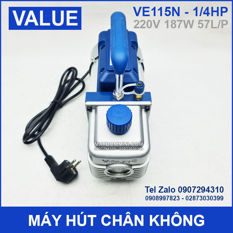 Gia May Hut Chan Khong 220V 187W 57L Value VE115N Gia May Hut Chan Khong 220V 187W 57L Value VE115N