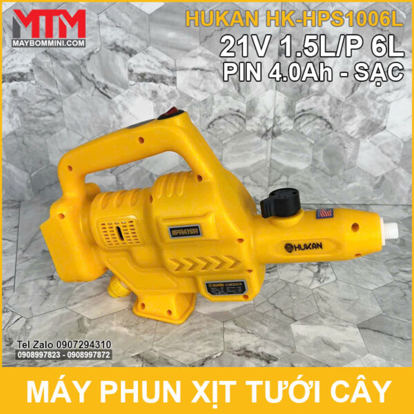 May Phun Xit Tuoi Cay Cam Tay Hukan 21V May Phun Xit Tuoi Cay Cam Tay Hukan 21V