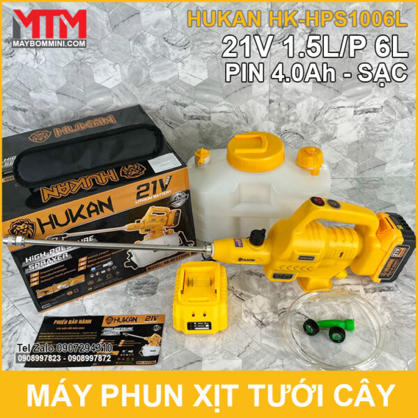 May Phun Xit Tuoi Cay Pin Chan Pho Thong 21V 6L Hukan May Phun Xit Tuoi Cay Pin Chan Pho Thong 21V 6L Hukan