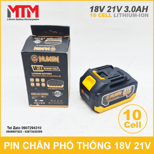 Pin May Khoan Hukan Chan Pho Thong 21V 10cell 3000mAh 5C Pin May Khoan Hukan Chan Pho Thong 21V 10cell 3000mAh 5C