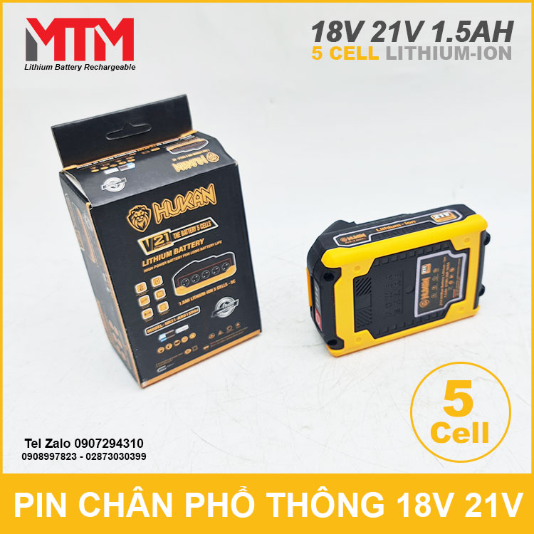 Pin May Khoan Hukan Chan Pho Thong 21V 5cell 1500mAh 5C Cao Cap Gia Re Pin May Khoan Hukan Chan Pho Thong 21V 5cell 1500mAh 5C Cao Cap Gia Re