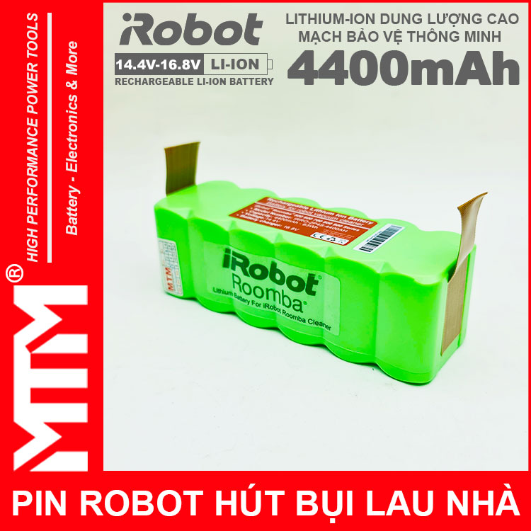 Pin Robot Hut Bui Lau Nha Irobot Roomba Chinh Hang Mau 4400mah Chinh Hang