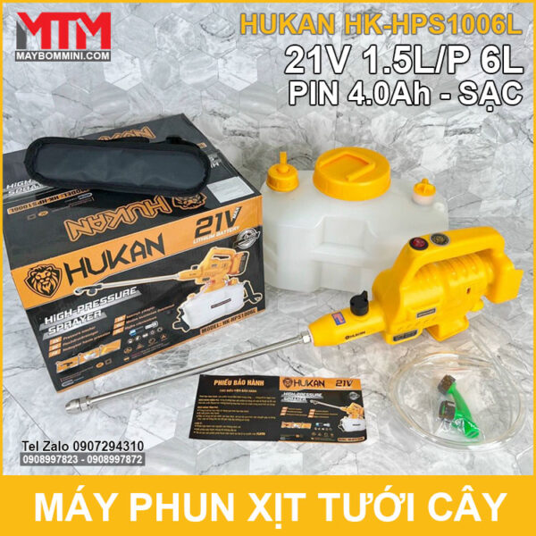 Ban May Phun Xit Tuoi Cay Pin Chan Pho Thong 21V 6L Hukan Ban May Phun Xit Tuoi Cay Pin Chan Pho Thong 21V 6L Hukan