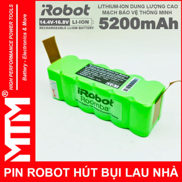 Ban Pin Robot Hut Bui Lau Nha Irobot Roomba Chinh Hang Mau 5200mah