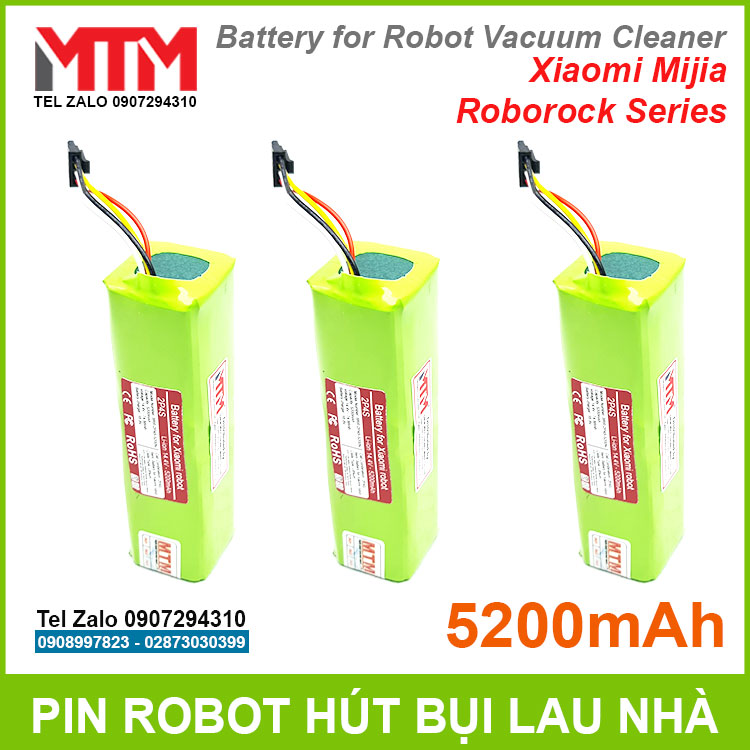 Gia Pin May Hut Bui Lau Nha Xiaomi Robot Roborock S50 S51 S55 5200mah Gia Pin May Hut Bui Lau Nha Xiaomi Robot Roborock S50 S51 S55 5200mah