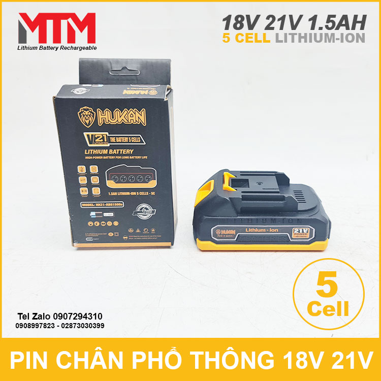 Pin Chan Pho Thong 21V 5cell 1500mAh 5C Hukan Pin Chan Pho Thong 21V 5cell 1500mAh 5C Hukan