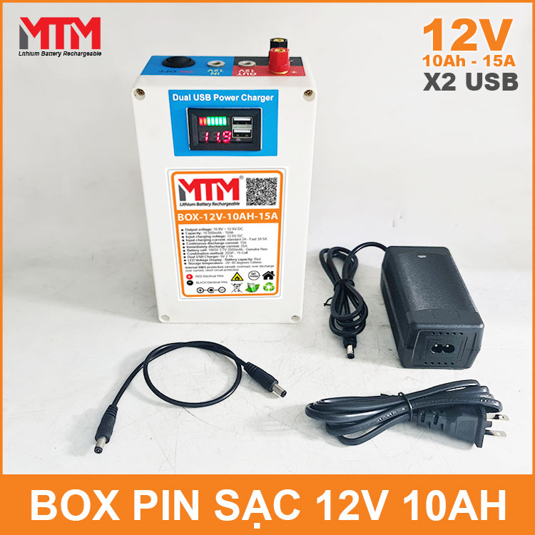 Pin Sac 12v 10Ah 15A USB Pin Sac 12v 10Ah 15A USB