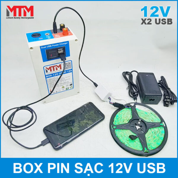 Su Dung Box Pin Sac 12v 15A USB Su Dung Box Pin Sac 12v 15A USB