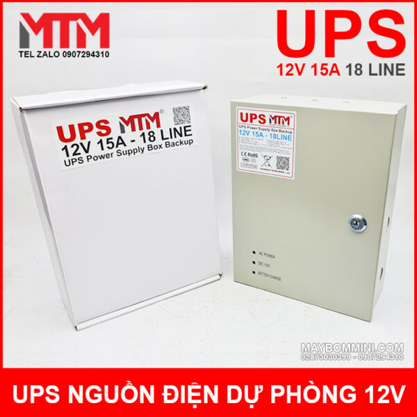 Box Nguon Dien Du Phong UPS 12V 15A 18 Line New 2023 Box Nguon Dien Du Phong UPS 12V 15A 18 Line New 2023
