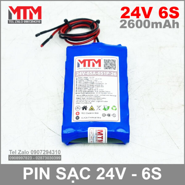 Pin Sac 24V 6S 65A 2600mah 6S1P Pin Sac 24V 6S 65A 2600mah 6S1P