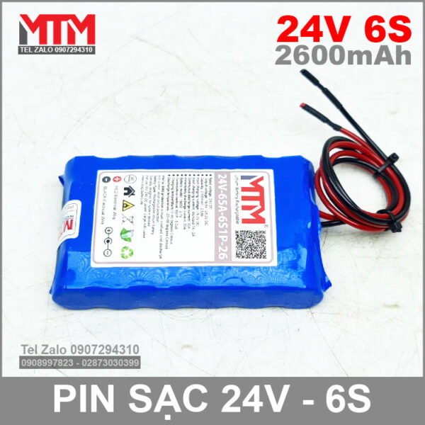 Pin Sac 24V 6S 65A 2600mah 6S1P Gia Re Pin Sac 24V 6S 65A 2600mah 6S1P Gia Re