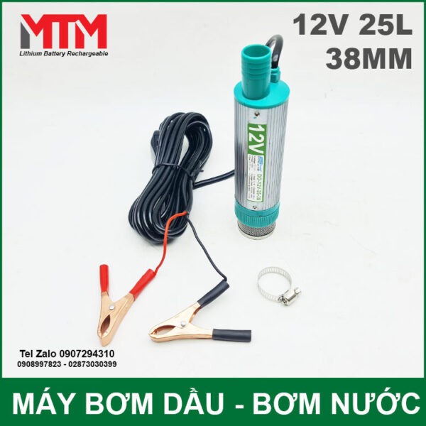 May Bom Dau Bom Nuoc Chim 12V 100W 25L 38mm Chinh Hang May Bom Dau Bom Nuoc Chim 12V 100W 25L 38mm Chinh Hang