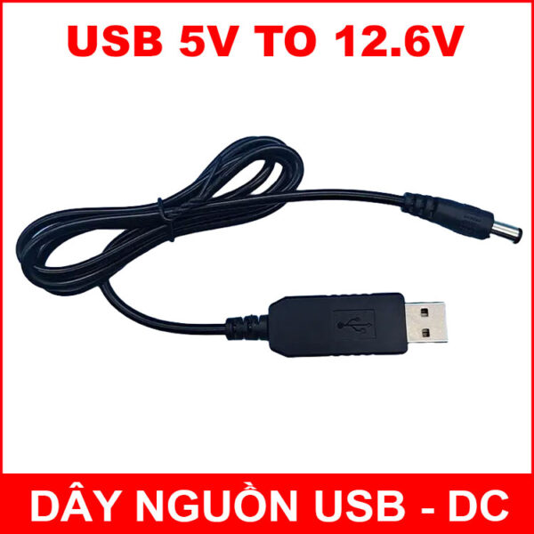 Day Chuyen Nguon USB Sang DC 12.6V Day Chuyen Nguon USB Sang DC 12.6V