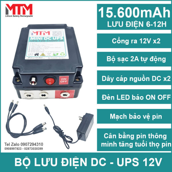 Bo Luu Dien Modem Wifi Gia Dinh 12VDC 15600mah 2A MTM Bo Luu Dien Modem Wifi Gia Dinh 12VDC 15600mah 2A MTM