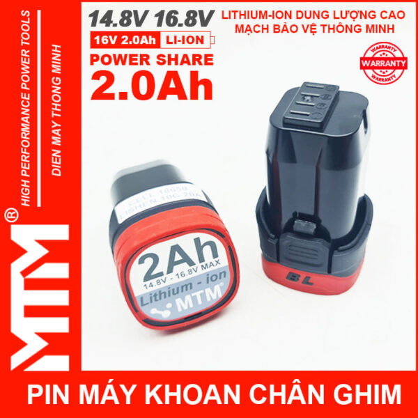 Pin May Khoan Chan Ghim 16v8 2ah 4cell Lishen MTM Chinh Hang Pin May Khoan Chan Ghim 16v8 2ah 4cell Lishen MTM Chinh Hang