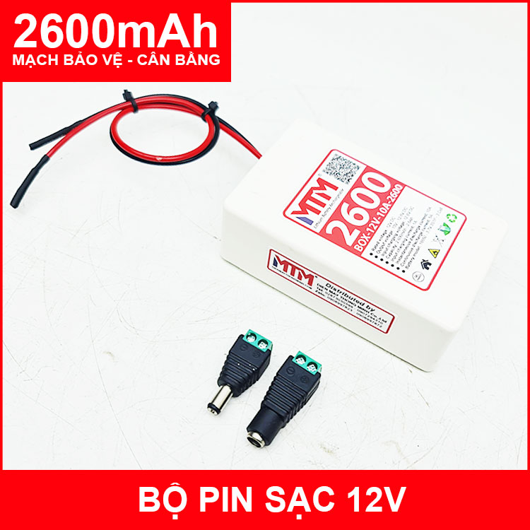 Pin Sac 12V 2600mah 10A MTM Khong Kem Sac Pin Sac 12V 2600mah 10A MTM Khong Kem Sac