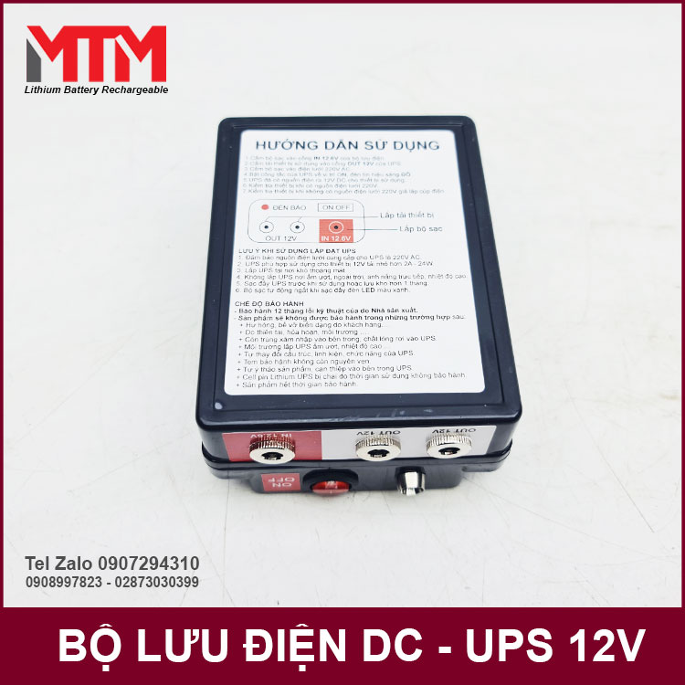 Huong Dan Su Dung Bo Luu Dien Gia Dinh Mini DC UPS 12V Huong Dan Su Dung Bo Luu Dien Gia Dinh Mini DC UPS 12V