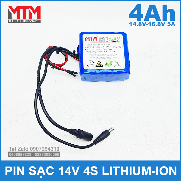 Khoi Pin 14V 4000mah 5A 4S2P MTM Cao Cap Khoi Pin 14V 4000mah 5A 4S2P MTM Cao Cap