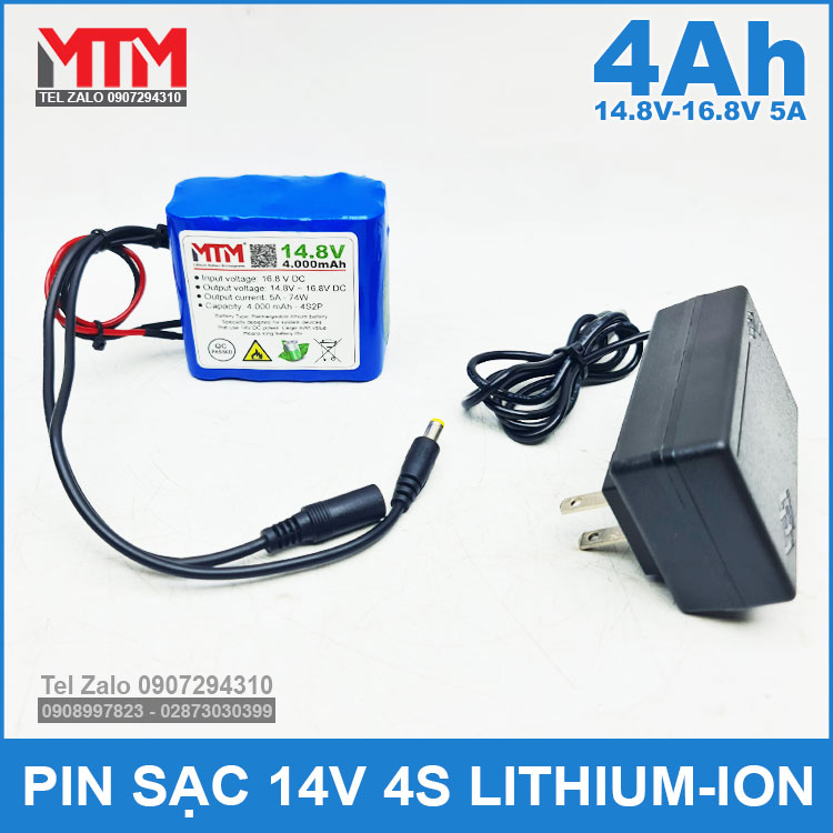 Khoi Pin 14V 4000mah 5A 4S2P MTM Khoi Pin 14V 4000mah 5A 4S2P MTM