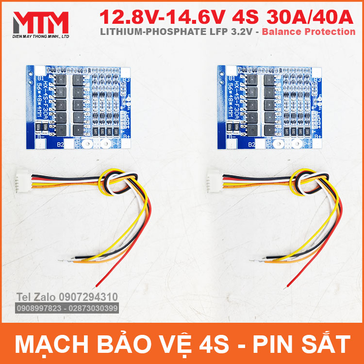 Phan Phoi Mach Bao Ve Pin Sat 4S 30A 40A 12V8 Can Bang Phan Phoi Mach Bao Ve Pin Sat 4S 30A 40A 12V8 Can Bang