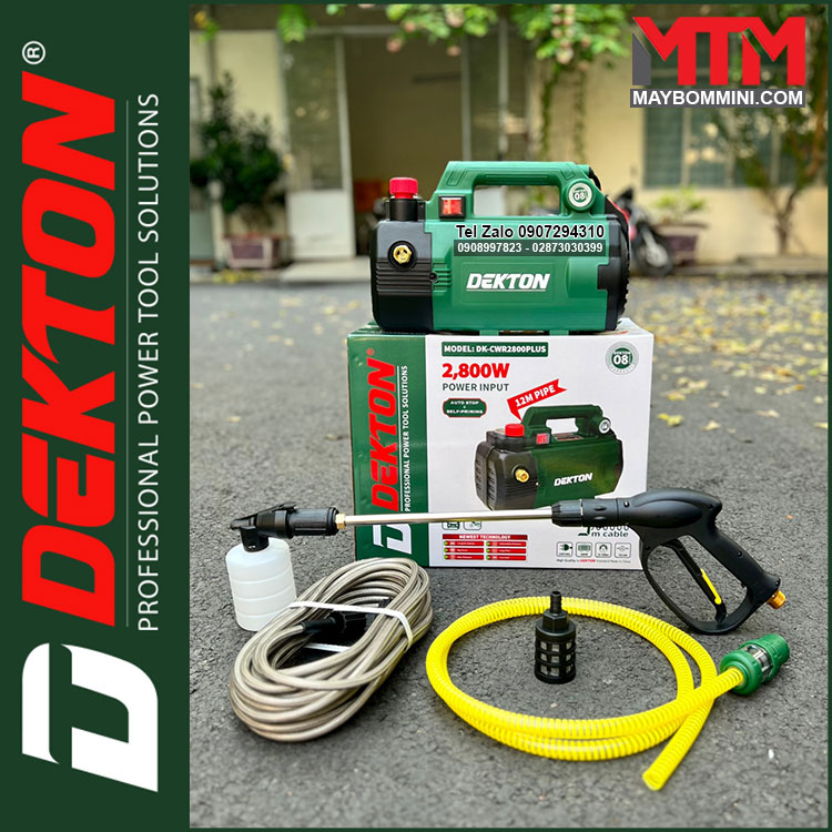 May Rua Xe Ap Luc Cao 220V 2800W 10L Dekton DK CWR2800PLUS Chinh Hang Cao Cap