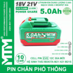 Pin Makita Chan Pho Thong 10 Cell 5000mah EVE 80A Chong Soc Chinh Hang