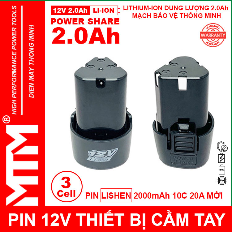 Pin May Khoan 12v 2500mah Khe B MTM EVE CAO CAP Pin May Khoan 12v 2500mah Khe B MTM EVE CAO CAP