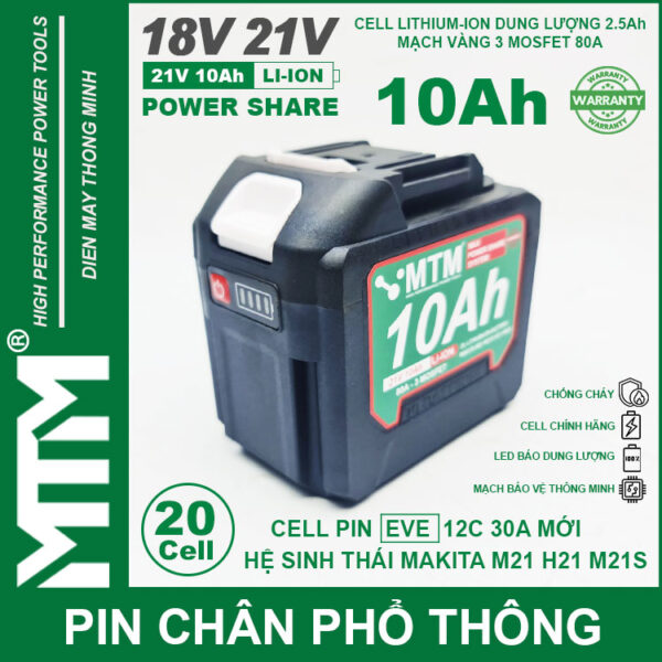 Pin May Khoan Bat Vit Makita 21v 10ah 20 Cell EVE 2500 Pin May Khoan Bat Vit Makita 21v 10ah 20 Cell EVE 2500