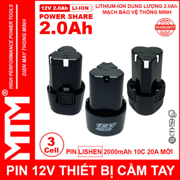 Ban Pin May Khoan 12v 2500mah Khe B MTM EVE