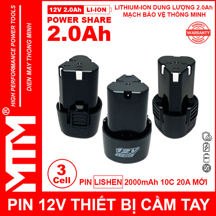 Ban Pin May Khoan 12v 2500mah Khe B MTM EVE Ban Pin May Khoan 12v 2500mah Khe B MTM EVE