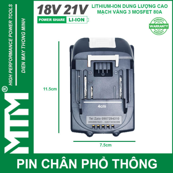Kich Thuoc Pin Makita Chan Pho Thong Cell Samsung 25r 2500