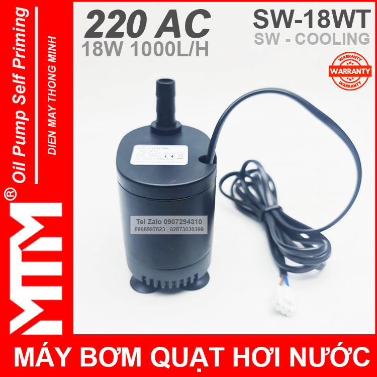 May Bom Quat Hoi Nuoc 220V 18W 1000L SW COOLING Chinh Hang May Bom Quat Hoi Nuoc 220V 18W 1000L SW COOLING Chinh Hang