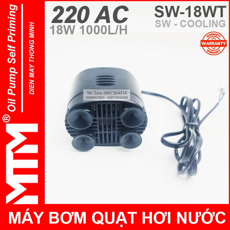 May Bom Quat Hoi Nuoc 220V 18W 1000L SW COOLING De May Bom Chim May Bom Quat Hoi Nuoc 220V 18W 1000L SW COOLING De May Bom Chim