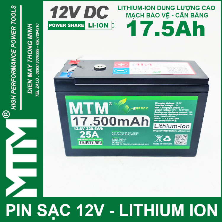Pin Quat Den Quat Tich Dien 12V 25A 17500mAh MTM Cao Cap Chinh Hang