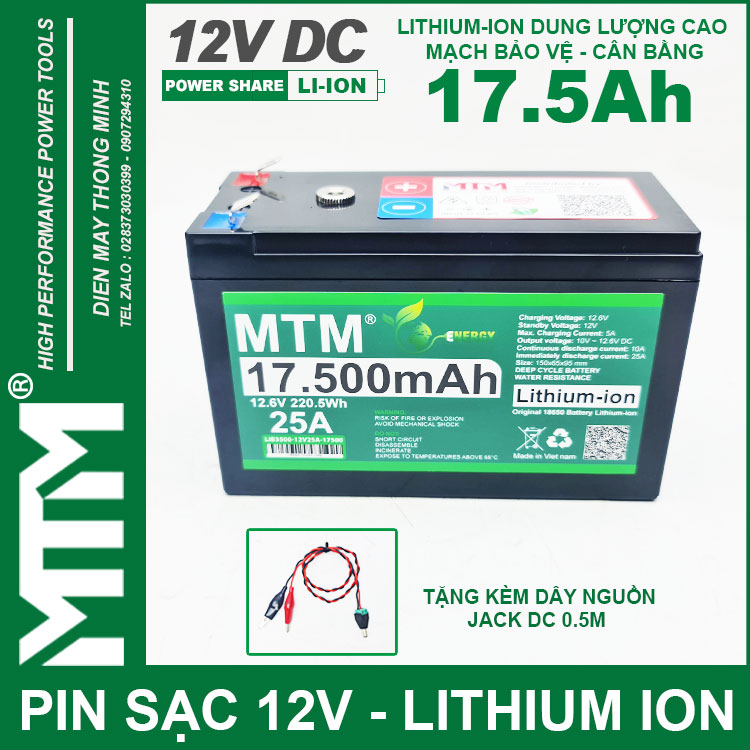 Pin Quat Den Quat Tich Dien 12V 25A 17500mAh MTM