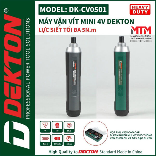 Gia Ban May Chuyen Vit Mini DEKTON DK CV0501 4 Cap Do Chan Sac Type C Kem Nhieu Phu Kien Gia Ban May Chuyen Vit Mini DEKTON DK CV0501 4 Cap Do Chan Sac Type C Kem Nhieu Phu Kien