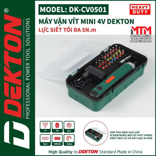 Phan Phoi May Chuyen Vit Mini DEKTON DK CV0501 4 Cap Do Chan Sac Type C Kem Nhieu Phu Kien Phan Phoi May Chuyen Vit Mini DEKTON DK CV0501 4 Cap Do Chan Sac Type C Kem Nhieu Phu Kien