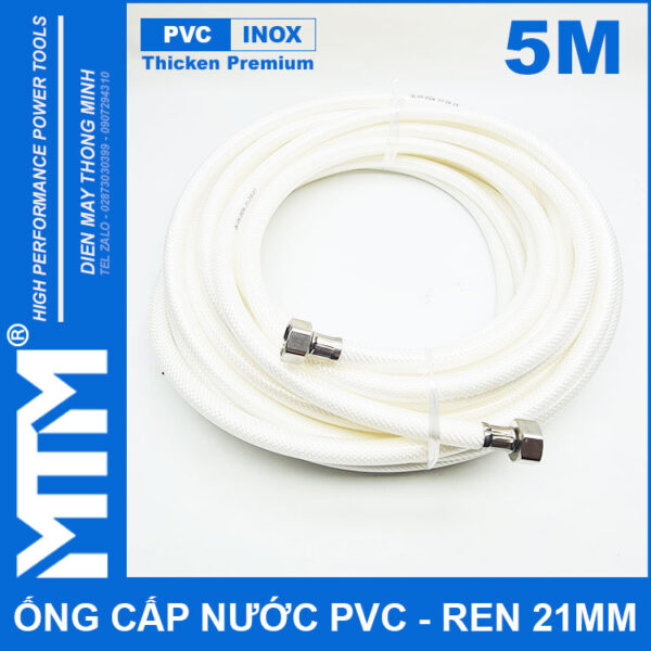 Ong Day Cap Nuoc Tuoi Cay Rua Xe Ve Sinh Nha Cua Ren Inox 21mm 5met Ong Day Cap Nuoc Tuoi Cay Rua Xe Ve Sinh Nha Cua Ren Inox 21mm 5met
