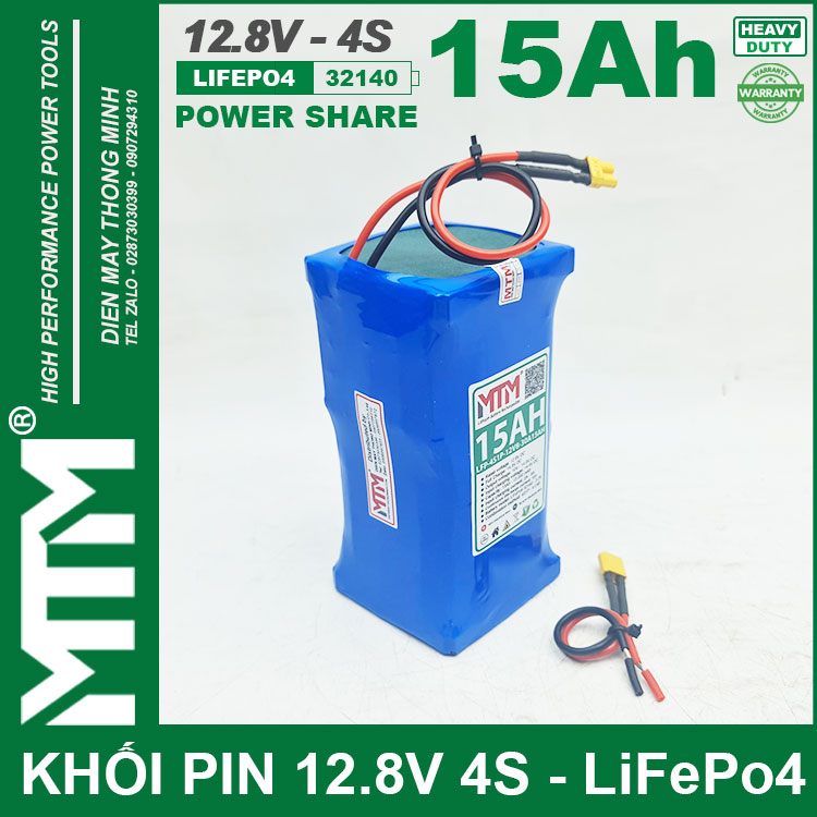 Ban Pin 12v8 15Ah 30A 4S Mtm Cell 32140 Cao Cap