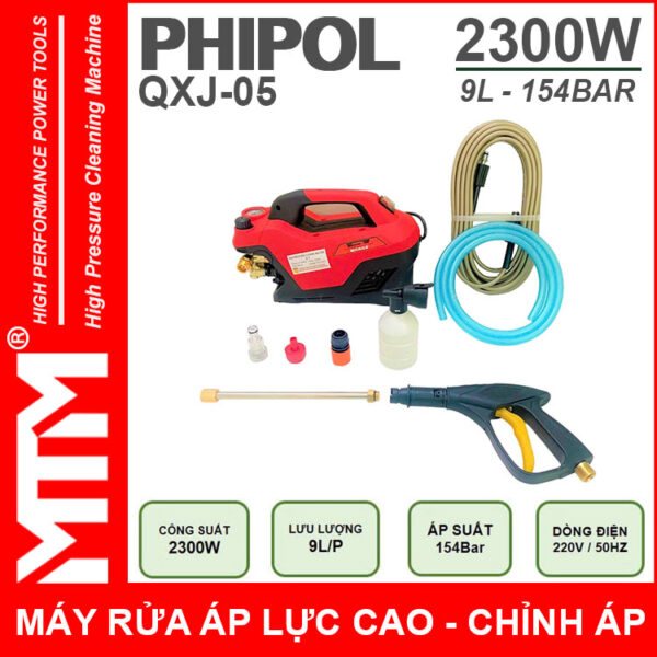 May Rua Xe Ap Luc Cao 220V 2300W 9L 154Bar Phipol QXJ05 Loi Dong Chinh Ap May Rua Xe Ap Luc Cao 220V 2300W 9L 154Bar Phipol QXJ05 Loi Dong Chinh Ap