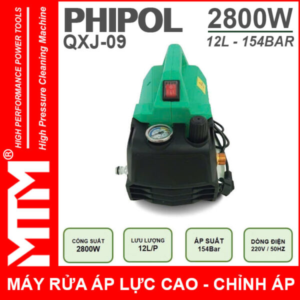 May Rua Xe Ap Luc Cao 220V 2800W 12L 154Bar Phipol QXJ09 Loi Dong Chinh Ap Phia Truoc 1 May Rua Xe Ap Luc Cao 220V 2800W 12L 154Bar Phipol QXJ09 Loi Dong Chinh Ap Phia Truoc 1