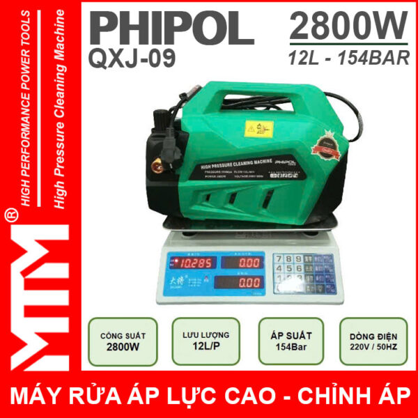 May Rua Xe Ap Luc Cao 220V 2800W 12L 154Bar Phipol QXJ09 Loi Dong Chinh Ap Trong Luong 3 May Rua Xe Ap Luc Cao 220V 2800W 12L 154Bar Phipol QXJ09 Loi Dong Chinh Ap Trong Luong 3