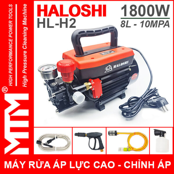 May Rua Xe Gia Dinh Mini Ap Luc Cao 220V 1800W 8L 10Mpa Haloshi HL H2 Loi Dong Chinh Ap May Rua Xe Gia Dinh Mini Ap Luc Cao 220V 1800W 8L 10Mpa Haloshi HL H2 Loi Dong Chinh Ap