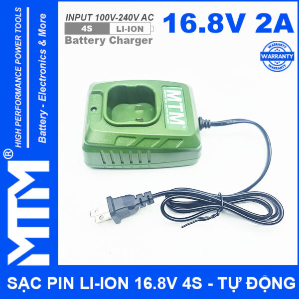 Bo Sac Pin Chan Ghim 16V8 2A 4S MTM Xanh Bo Sac Pin Chan Ghim 16V8 2A 4S MTM Xanh