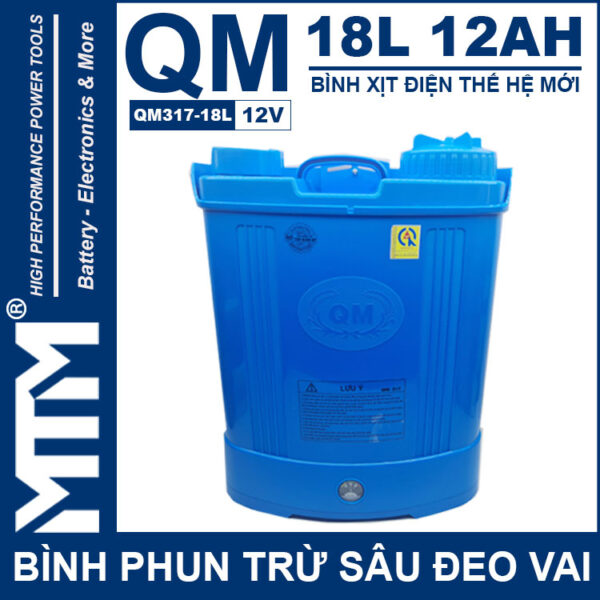 Binh Phun Thuoc Tru Sau Deo Vai 18L 12V 12Ah Tan Quan My QM317 18L Binh Chua Binh Phun Thuoc Tru Sau Deo Vai 18L 12V 12Ah Tan Quan My QM317 18L Binh Chua