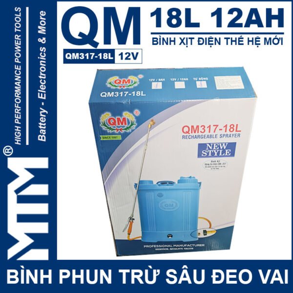 Binh Phun Thuoc Tru Sau Deo Vai 18L 12V 12Ah Tan Quan My QM317 18L Chinh Hang Binh Phun Thuoc Tru Sau Deo Vai 18L 12V 12Ah Tan Quan My QM317 18L Chinh Hang