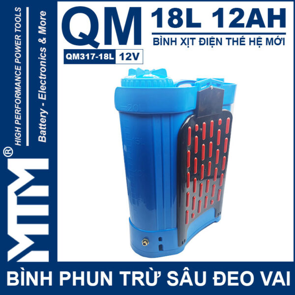 Binh Phun Thuoc Tru Sau Deo Vai 18L 12V 12Ah Tan Quan My QM317 18L Lung Deo Vai Binh Phun Thuoc Tru Sau Deo Vai 18L 12V 12Ah Tan Quan My QM317 18L Lung Deo Vai