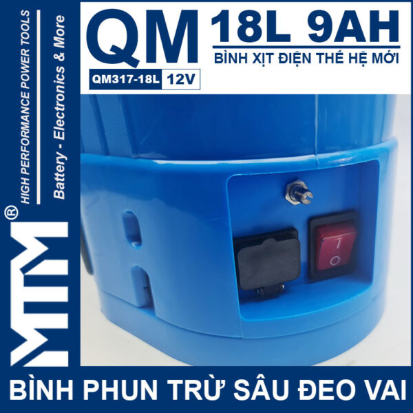 Binh Phun Thuoc Tru Sau Deo Vai 18L 12V 9Ah Tan Quan My QM317 18L Dieu Chinh Binh Phun Thuoc Tru Sau Deo Vai 18L 12V 9Ah Tan Quan My QM317 18L Dieu Chinh