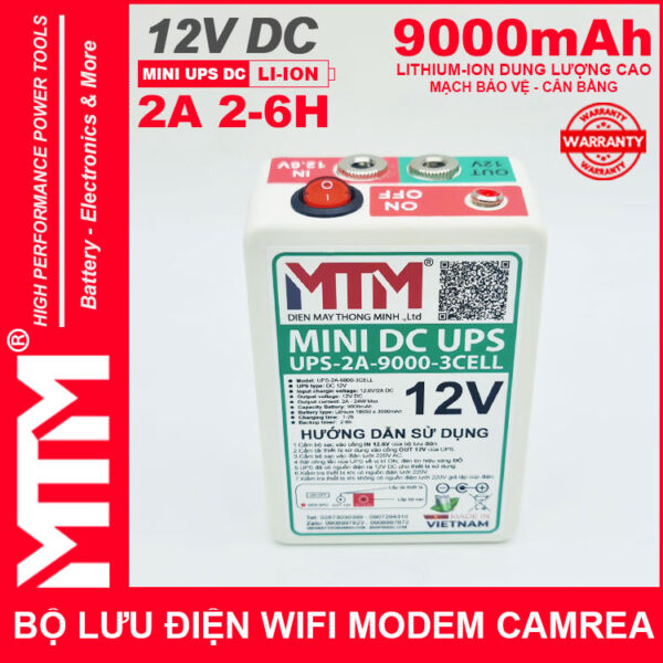 Bo Nguon Du Phong Wifi Modem Camera 12V 2A 9000mah UPS DC 12V Gia Re Bo Nguon Du Phong Wifi Modem Camera 12V 2A 9000mah UPS DC 12V Gia Re